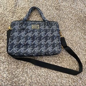 Marc Jacobs Black White Blue Laptop Bag